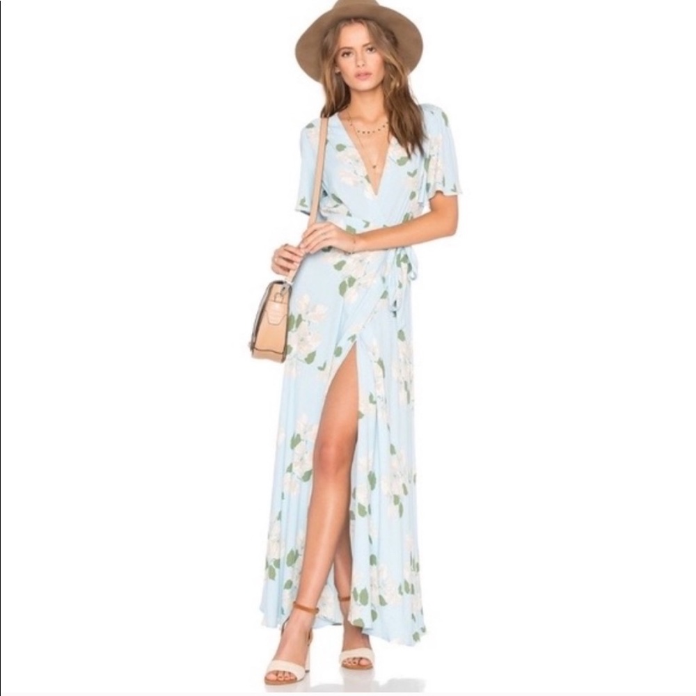 REVOLVE Privacy Please Floral Print Wrap Dress